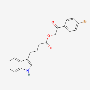 2-(4-bromophenyl)-2-oxoethyl 4-(1H-indol-3-yl)butanoate