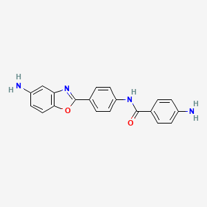 molecular formula C20H16N4O2 B11698589 4-amino-N-[4-(5-amino-1,3-benzoxazol-2-yl)phenyl]benzamide 