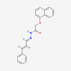 molecular formula C21H18N2O2 B11698600 2-(1-Naphthyloxy)-N'-(3-phenyl-2-propenylidene)acetohydrazide CAS No. 307941-85-1