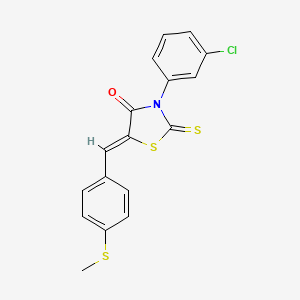 (5Z)-3-(3-chlorophenyl)-5-[4-(methylsulfanyl)benzylidene]-2-thioxo-1,3-thiazolidin-4-one