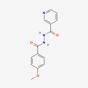 molecular formula C14H13N3O3 B11698619 N'-(4-Methoxybenzoyl)nicotinohydrazide 