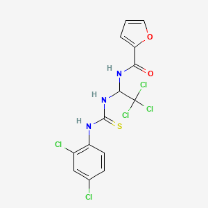 N-[2,2,2-trichloro-1-({[(2,4-dichlorophenyl)amino]carbonothioyl}amino)ethyl]-2-furamide