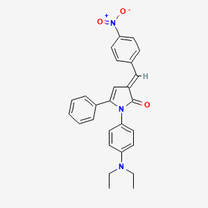 (3E)-1-[4-(diethylamino)phenyl]-3-(4-nitrobenzylidene)-5-phenyl-1,3-dihydro-2H-pyrrol-2-one