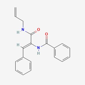 molecular formula C19H18N2O2 B11698628 N-(1-((Allylamino)carbonyl)-2-phenylvinyl)benzamide 