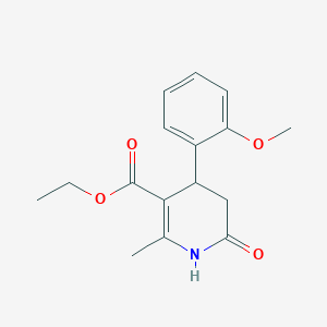 molecular formula C16H19NO4 B11698650 Ethyl 4-(2-methoxyphenyl)-2-methyl-6-oxo-1,4,5,6-tetrahydropyridine-3-carboxylate 