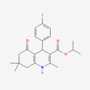 Propan-2-yl 4-(4-iodophenyl)-2,7,7-trimethyl-5-oxo-1,4,5,6,7,8-hexahydroquinoline-3-carboxylate