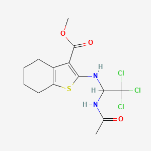 Methyl 2-{[1-(acetylamino)-2,2,2-trichloroethyl]amino}-4,5,6,7-tetrahydro-1-benzothiophene-3-carboxylate