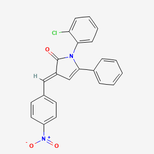 molecular formula C23H15ClN2O3 B11698709 (3E)-1-(2-chlorophenyl)-3-(4-nitrobenzylidene)-5-phenyl-1,3-dihydro-2H-pyrrol-2-one 