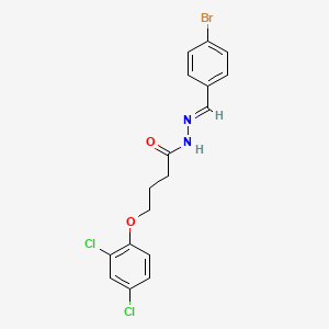 molecular formula C17H15BrCl2N2O2 B11698722 N'-[(E)-(4-bromophenyl)methylidene]-4-(2,4-dichlorophenoxy)butanehydrazide 