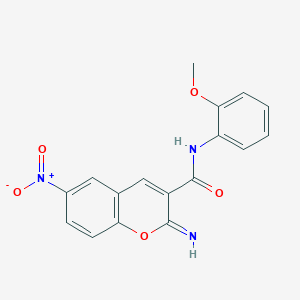 2-imino-N-(2-methoxyphenyl)-6-nitro-2H-chromene-3-carboxamide