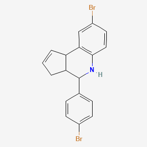 8-Bromo-4-(4-bromophenyl)-3a,4,5,9b-tetrahydro-3H-cyclopenta[c]quinoline