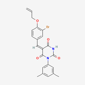 (5E)-5-[3-bromo-4-(prop-2-en-1-yloxy)benzylidene]-1-(3,5-dimethylphenyl)pyrimidine-2,4,6(1H,3H,5H)-trione