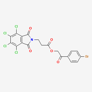 2-(4-bromophenyl)-2-oxoethyl 3-(4,5,6,7-tetrachloro-1,3-dioxo-1,3-dihydro-2H-isoindol-2-yl)propanoate