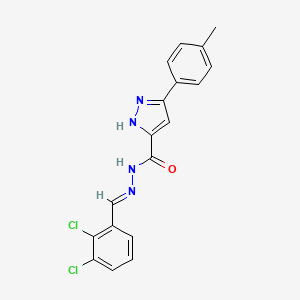 N'-[(E)-(2,3-dichlorophenyl)methylidene]-3-(4-methylphenyl)-1H-pyrazole-5-carbohydrazide