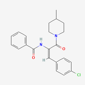 N-(2-(4-Chloro-phenyl)-1-(4-methyl-piperidine-1-carbonyl)-vinyl)-benzamide