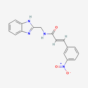 (2E)-N-(1H-benzimidazol-2-ylmethyl)-3-(3-nitrophenyl)prop-2-enamide