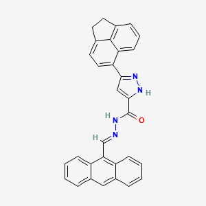 N'-[(E)-9-Anthrylmethylidene]-3-(1,2-dihydro-5-acenaphthylenyl)-1H-pyrazole-5-carbohydrazide