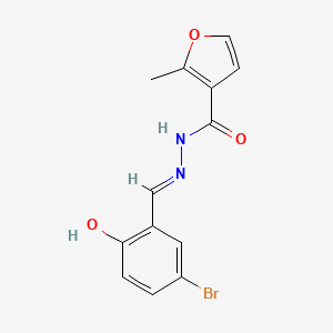 molecular formula C13H11BrN2O3 B11698957 N'-[(E)-(5-bromo-2-hydroxyphenyl)methylidene]-2-methylfuran-3-carbohydrazide 