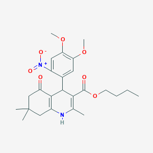 Butyl 4-(4,5-dimethoxy-2-nitrophenyl)-2,7,7-trimethyl-5-oxo-1,4,5,6,7,8-hexahydroquinoline-3-carboxylate