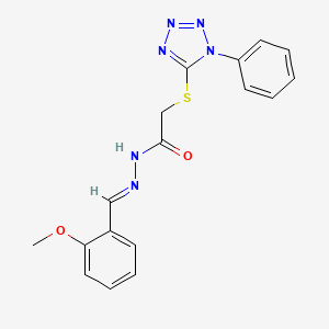 N'-[(E)-(2-methoxyphenyl)methylidene]-2-[(1-phenyl-1H-tetrazol-5-yl)sulfanyl]acetohydrazide