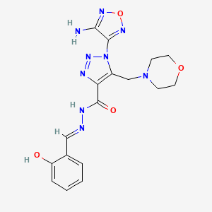 1-(4-amino-1,2,5-oxadiazol-3-yl)-N'-[(E)-(2-hydroxyphenyl)methylidene]-5-(morpholin-4-ylmethyl)-1H-1,2,3-triazole-4-carbohydrazide