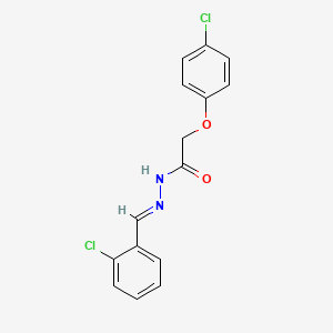 2-(4-chlorophenoxy)-N'-[(E)-(2-chlorophenyl)methylidene]acetohydrazide