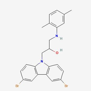 molecular formula C23H22Br2N2O B11698997 1-(3,6-dibromo-9H-carbazol-9-yl)-3-[(2,5-dimethylphenyl)amino]propan-2-ol 