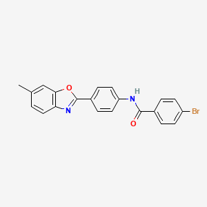 4-bromo-N-[4-(6-methyl-1,3-benzoxazol-2-yl)phenyl]benzamide