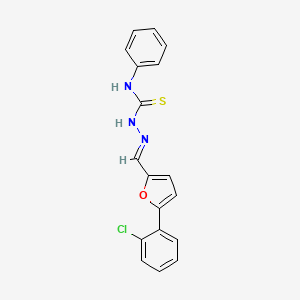 molecular formula C18H14ClN3OS B11699030 (2E)-2-{[5-(2-chlorophenyl)furan-2-yl]methylidene}-N-phenylhydrazinecarbothioamide 