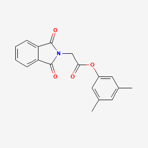 molecular formula C18H15NO4 B11699035 3,5-dimethylphenyl 2-(1,3-dioxo-2,3-dihydro-1H-isoindol-2-yl)acetate 