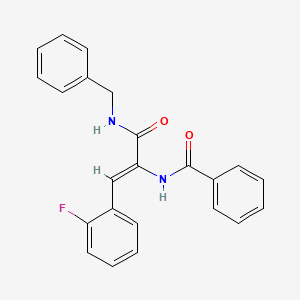 (2Z)-N-benzyl-3-(2-fluorophenyl)-2-(phenylformamido)prop-2-enamide