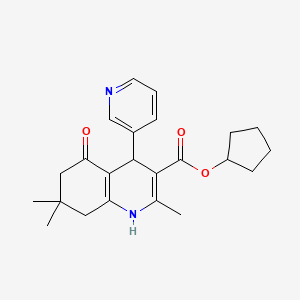 Cyclopentyl 2,7,7-trimethyl-5-oxo-4-(pyridin-3-yl)-1,4,5,6,7,8-hexahydroquinoline-3-carboxylate