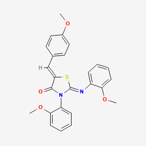 (2Z,5Z)-5-(4-methoxybenzylidene)-3-(2-methoxyphenyl)-2-[(2-methoxyphenyl)imino]-1,3-thiazolidin-4-one