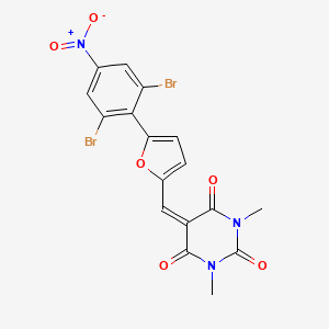 5-{[5-(2,6-Dibromo-4-nitrophenyl)furan-2-YL]methylidene}-1,3-dimethyl-1,3-diazinane-2,4,6-trione