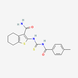 2-({[(4-Methylphenyl)carbonyl]carbamothioyl}amino)-4,5,6,7-tetrahydro-1-benzothiophene-3-carboxamide