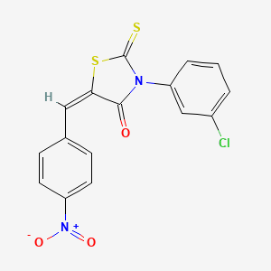 (5E)-3-(3-chlorophenyl)-5-[(4-nitrophenyl)methylidene]-2-sulfanylidene-1,3-thiazolidin-4-one