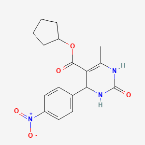 Cyclopentyl 6-methyl-4-(4-nitrophenyl)-2-oxo-1,2,3,4-tetrahydropyrimidine-5-carboxylate