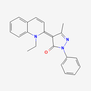 4-(1-Ethyl-1H-quinolin-2-ylidene)-5-methyl-2-phenyl-2,4-dihydro-pyrazol-3-one