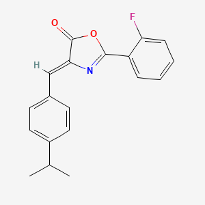 (4Z)-2-(2-fluorophenyl)-4-[4-(propan-2-yl)benzylidene]-1,3-oxazol-5(4H)-one