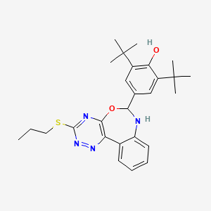 2,6-Di-tert-butyl-4-[3-(propylsulfanyl)-6,7-dihydro[1,2,4]triazino[5,6-d][3,1]benzoxazepin-6-yl]phenol