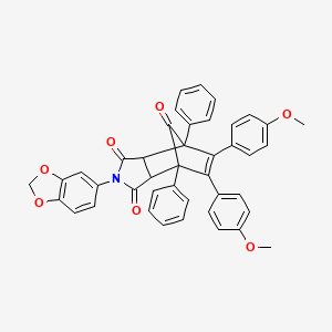 2-(1,3-benzodioxol-5-yl)-5,6-bis(4-methoxyphenyl)-4,7-diphenyl-3a,4,7,7a-tetrahydro-1H-4,7-methanoisoindole-1,3,8(2H)-trione