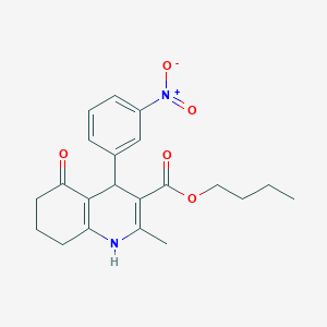 Butyl 2-methyl-4-(3-nitrophenyl)-5-oxo-1,4,5,6,7,8-hexahydroquinoline-3-carboxylate