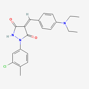 (4Z)-1-(3-chloro-4-methylphenyl)-4-[4-(diethylamino)benzylidene]pyrazolidine-3,5-dione