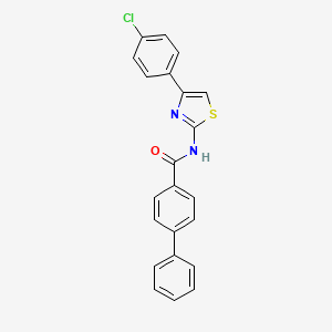 N-[4-(4-chlorophenyl)-1,3-thiazol-2-yl]biphenyl-4-carboxamide