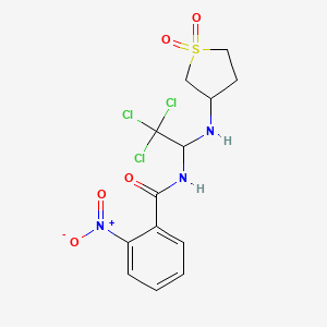 2-Nitro-N-{2,2,2-trichloro-1-[(1,1-dioxidotetrahydro-3-thiophenyl)amino]ethyl}benzamide