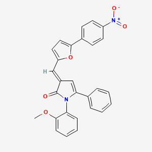 (3E)-1-(2-methoxyphenyl)-3-{[5-(4-nitrophenyl)furan-2-yl]methylidene}-5-phenyl-1,3-dihydro-2H-pyrrol-2-one