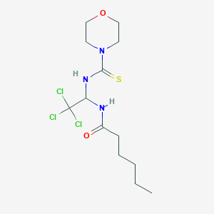 N-(2,2,2-Trichloro-1-((4-morpholinylcarbothioyl)amino)ethyl)hexanamide