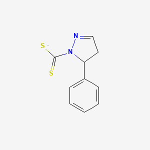 molecular formula C10H9N2S2- B11699348 5-phenyl-4,5-dihydro-1H-pyrazole-1-carbodithioate 