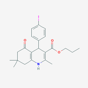 Propyl 4-(4-iodophenyl)-2,7,7-trimethyl-5-oxo-1,4,5,6,7,8-hexahydroquinoline-3-carboxylate