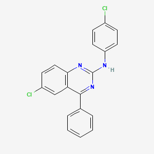 6-chloro-N-(4-chlorophenyl)-4-phenylquinazolin-2-amine